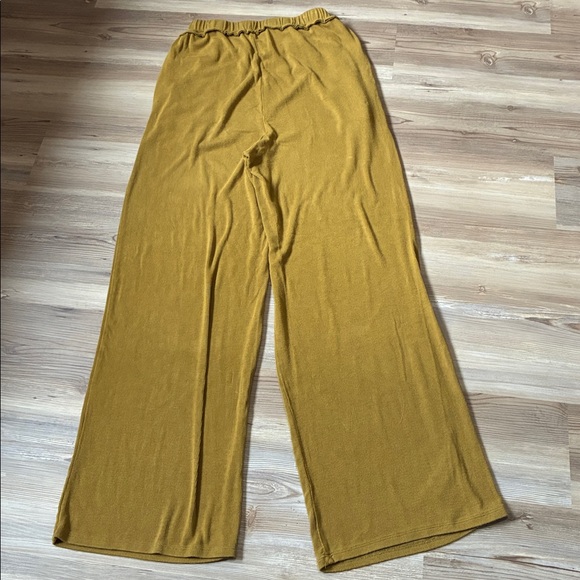 Paper Crane Wide leg Ribbed Pants Women M Pull on Stretchy Pockets Leisure - Picture 8 of 10